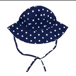 Minnow Navy White Polka Dot Sunhat